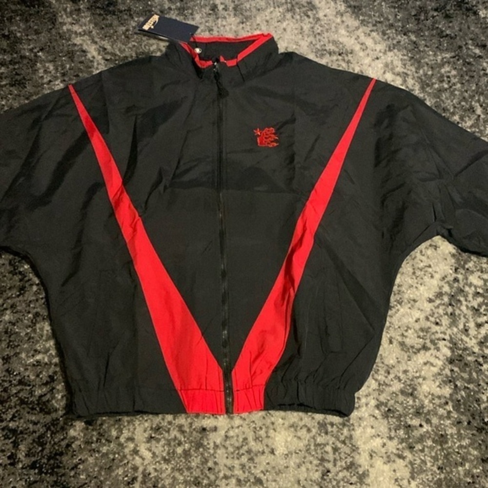 Hellstar Windbreaker Tracksuit Jacket Full-Zip Red and Black Men’s Size Large